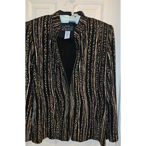 NWOT Alex Evenings - PXL - Metallic zip front jacket Long Sleeve
